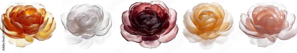 Obraz premium Decorative Rose-Shaped Ornaments