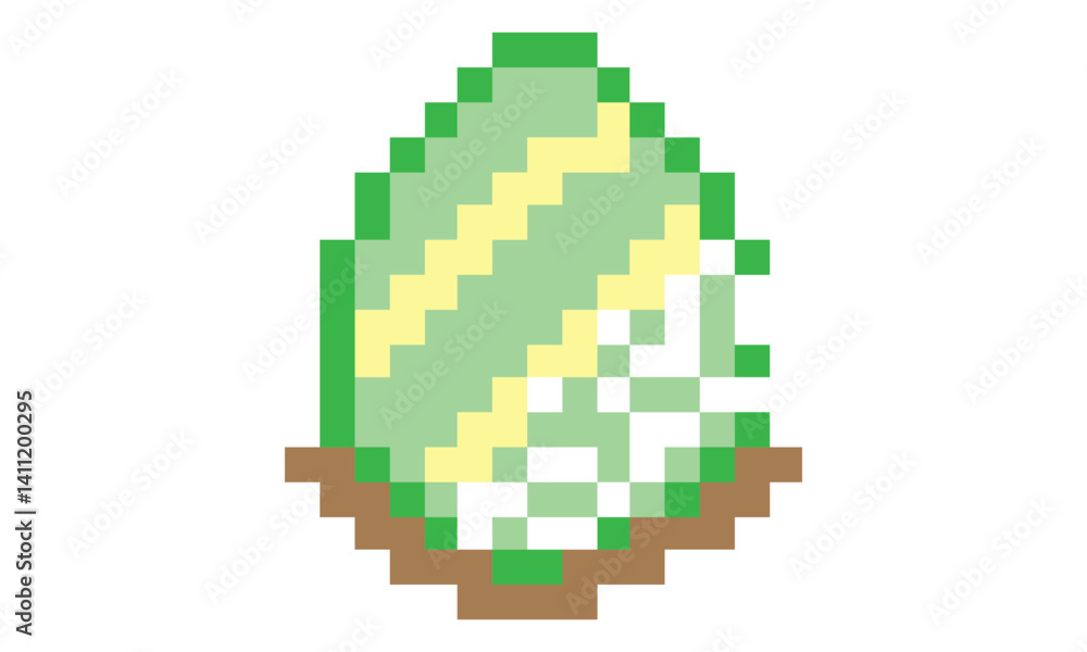 Obraz premium egg pixel art vector icon