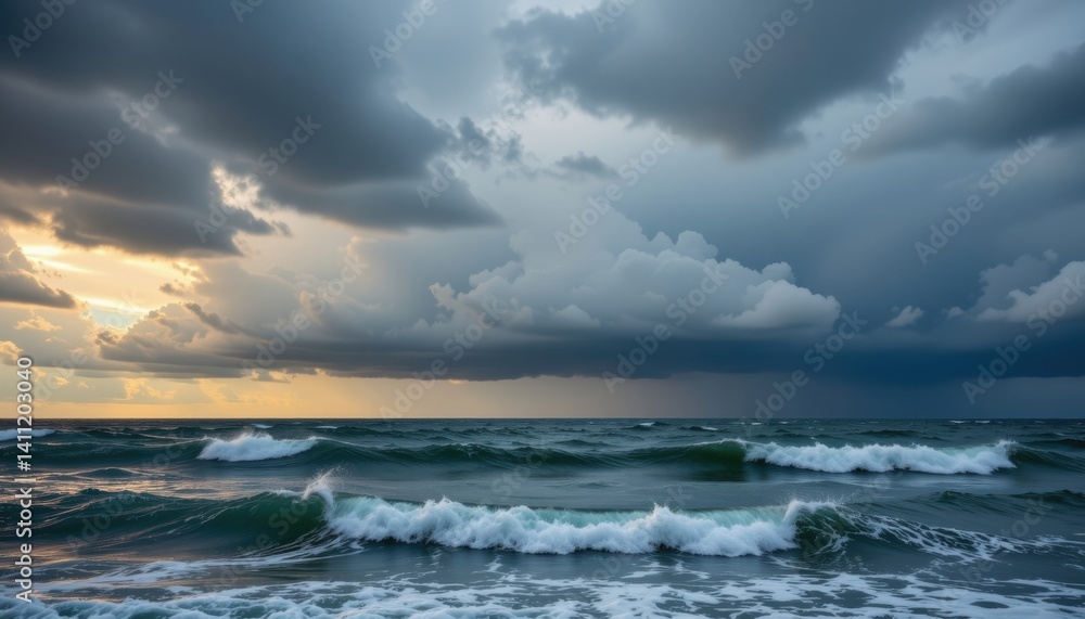 The sky grows heavy with the weight of looming storm clouds, their edges tinged with a faint electric blue as they gather above the restless waves. The sky grows heavy with the weight of looming storm clouds, their edges tinged with a faint electric blue as they gather above the restless waves.