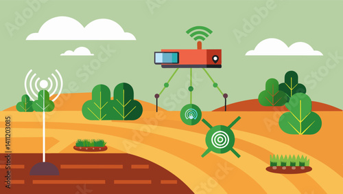 Soil Fertility Mapping Using specialized sensors and GPS technology an autonomous system is able to map out the fertility levels of a field. This information can be used to create. Vector illustration