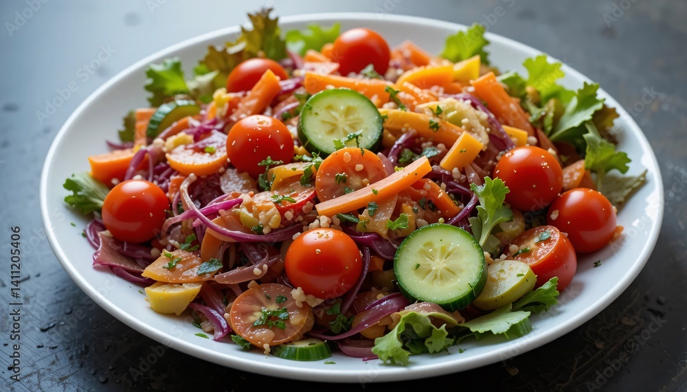 Colorful Vegetable Quinoa Salad Bowl Healthy Cuisine Fresh Food