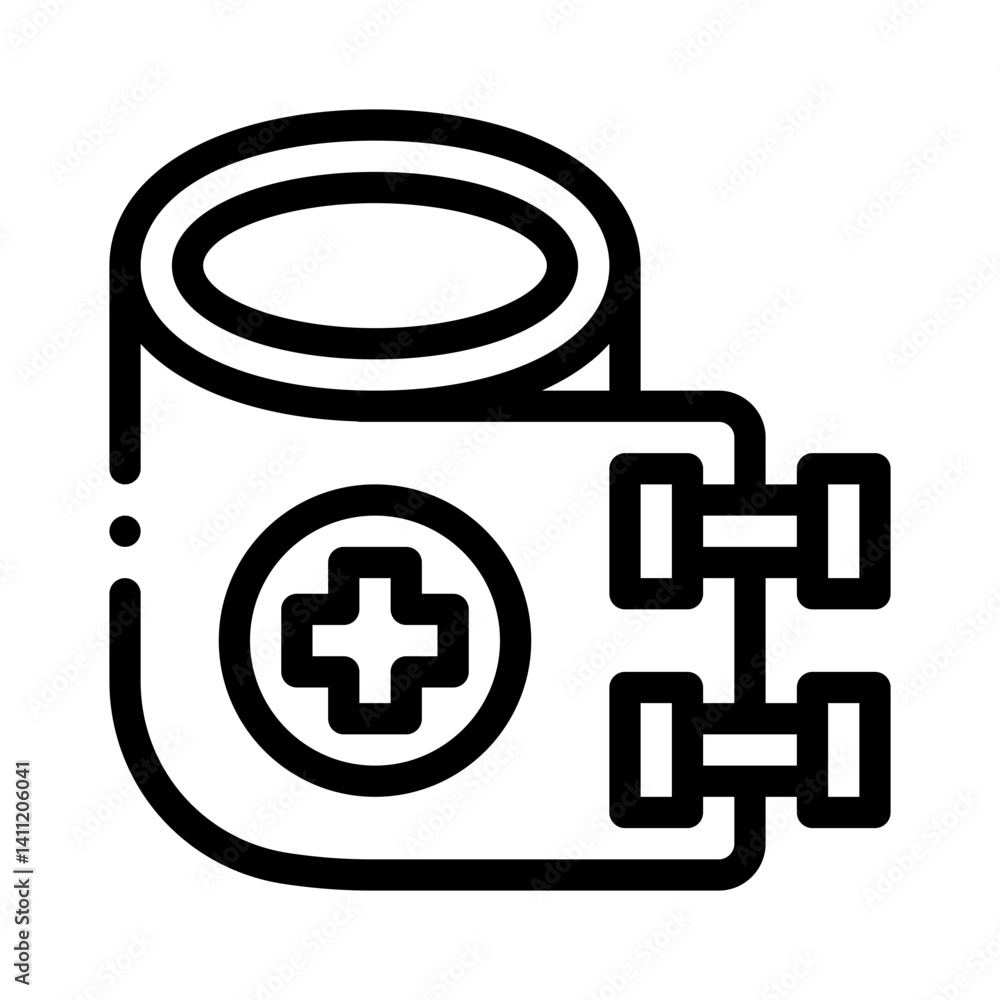 Fototapeta premium bandage line icon