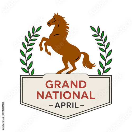 Classic Vector Badge for April's Grand National
