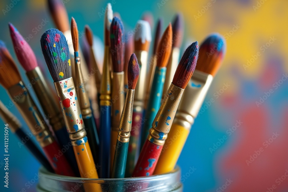 A Collection of Paintbrushes. A Collection of Paintbrushes.