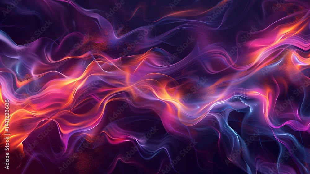 Abstract colorful background with glowing waves of energy and smoke vibrant colors Abstract colorful background with glowing waves of energy and smoke vibrant colors