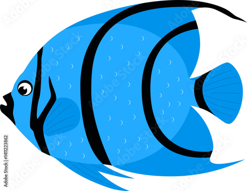 Angelfish Blue Fish Illustration