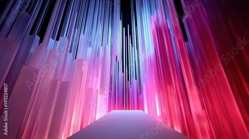 Obraz na płótnie A holographic city glows under neon skies, where digital avatars and AI beings roam a surreal fusion of consciousness, code and urban light. w salonie