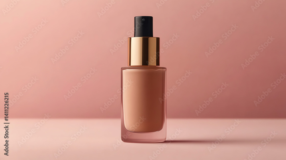 Elevate your beauty brand with this clear foundation bottle mockup featuring a pump dispenser, soft matte finish, and luxury branding. Perfect for medium-coverage liquid foundation showcases Elevate your beauty brand with this clear foundation bottle mockup featuring a pump dispenser, soft matte finish, and luxury branding. Perfect for medium-coverage liquid foundation showcases