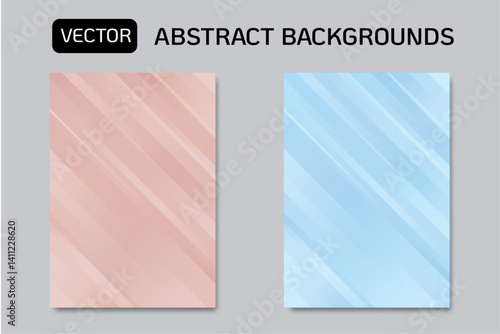 Set of abstract geometric page backgrounds. Technology and business page backgrounds. Dynamic gradient lines.