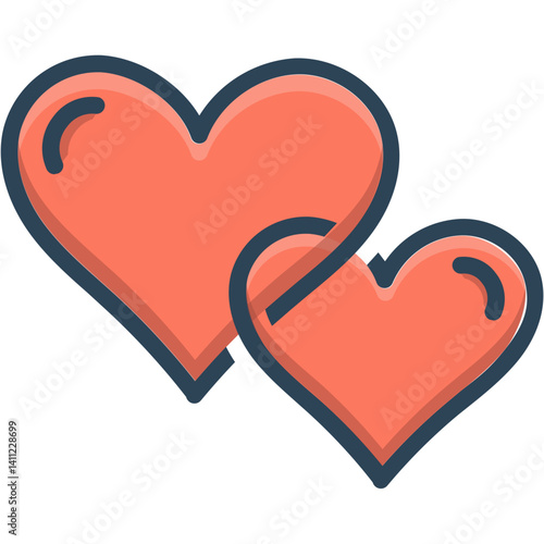 Vector color illustration icon for Love