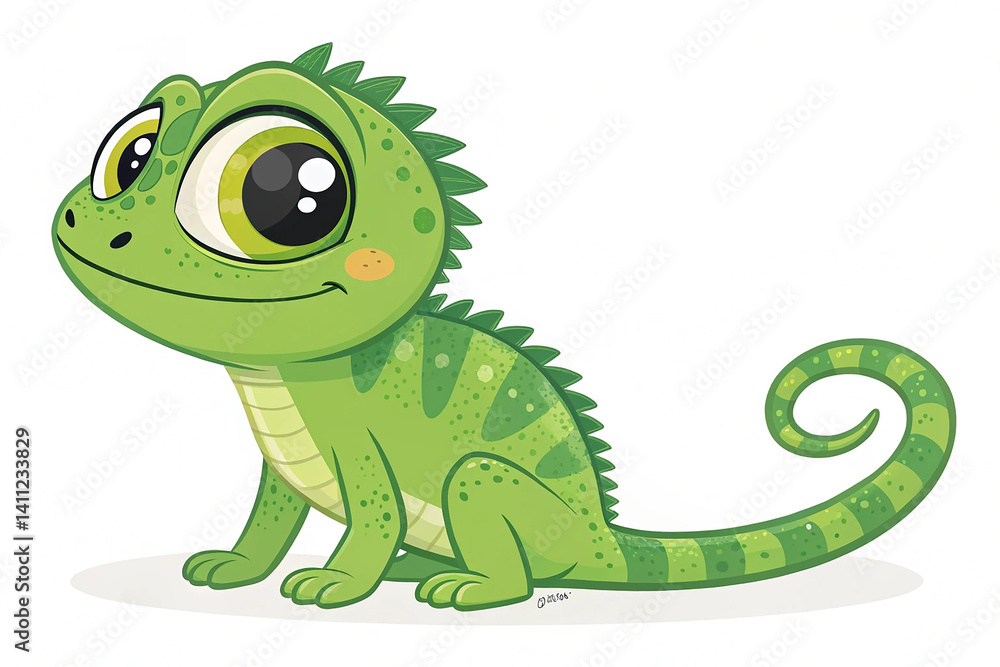 Fototapeta premium Vector Illustration of a cute lizard
