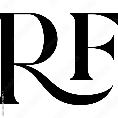  abstract RF letter logo monogram illustration
