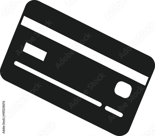 Modern Digital Payment Card Silhouette