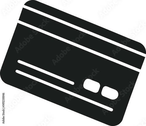 Monochrome Credit Card Silhouette Graphic