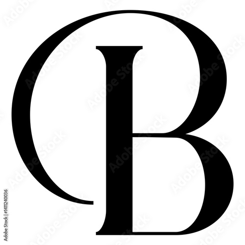  abstract B letter logo monogram illustration