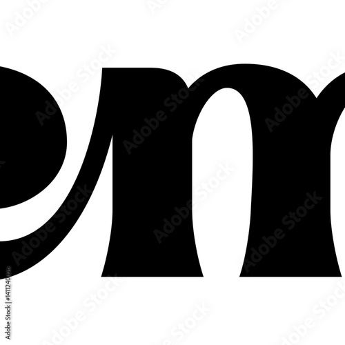  abstract EM letter logo monogram illustration