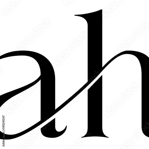 AH abstract letter logo monogram illustration