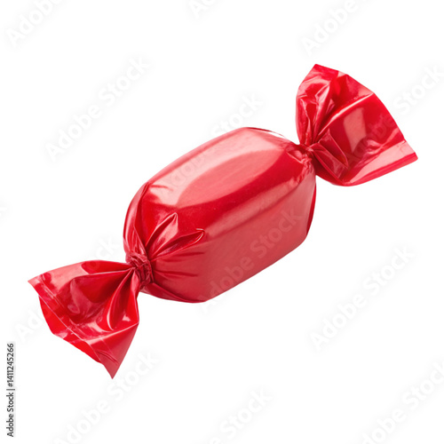Foto Wrap red candy isolated on white background