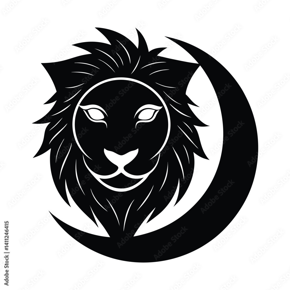 Obraz premium lion head vector