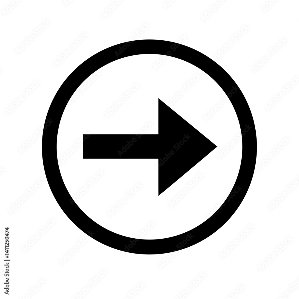 Arrow Circle Right Icon Vector Illustration Arrow Circle Right Icon Vector Illustration