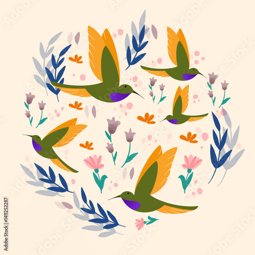 A vibrant vector illustration set featuring a variety of exotic and native birds from around the world. 