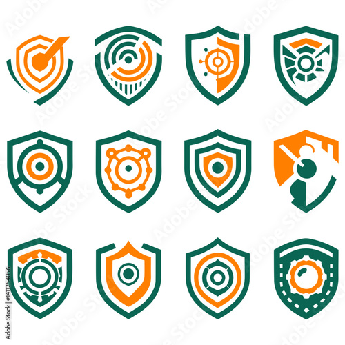 Shadow Umbra Shield Pack Monochrome Vector Badge Shield Designs