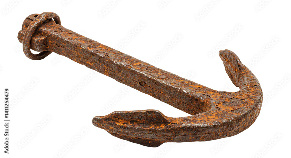 Close up of a rusty metal hook with a ring on a black background in a studio shot setting Close up of a rusty metal hook with a ring on a black background in a studio shot setting