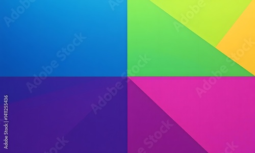 A graphical pattern of four quadrants with various colors.