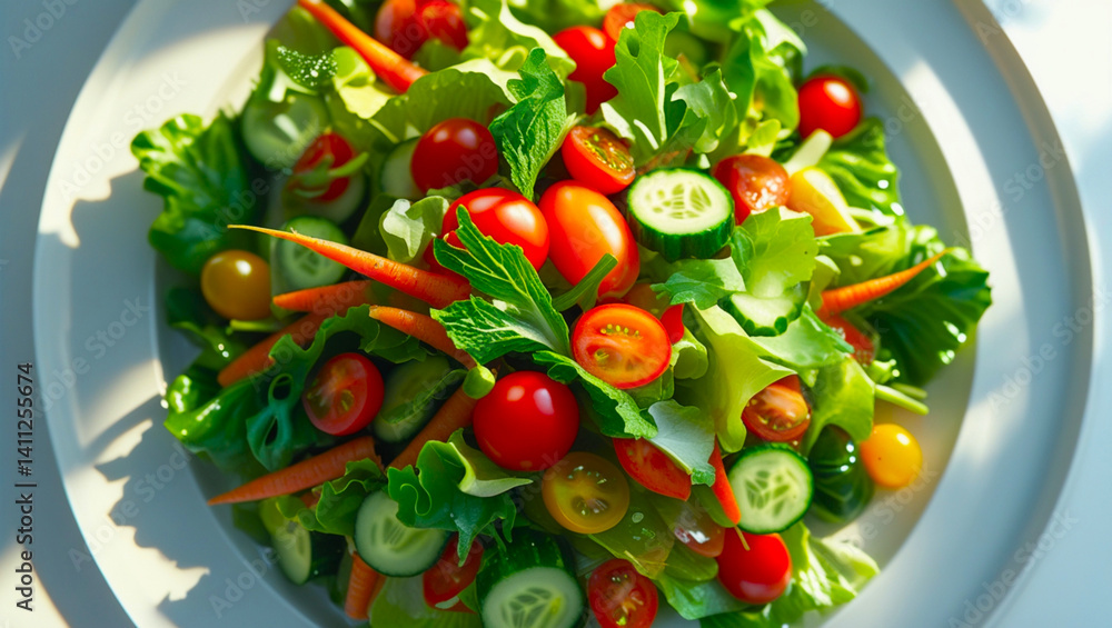 fresh vegetables with carrots, small tomatoes and cucumbers are the perfect combination for health. fresh vegetables with carrots, small tomatoes and cucumbers are the perfect combination for health.