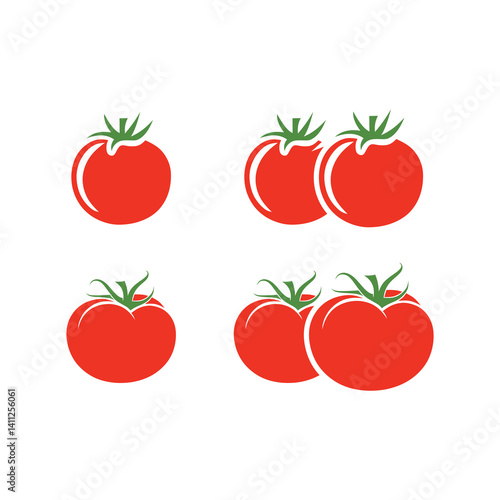 logo design vector abstract template illustration modern symbol simple logo icon tomato