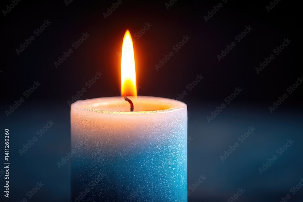 close-up of solitary candle flame gently flickering against soft dark background symbolizing hope and awareness on close-up of solitary candle flame gently flickering against soft dark background symbolizing hope and awareness on