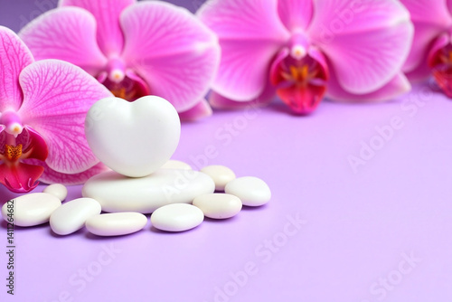 heart shaped pill sitting on top of a pile of white rocks