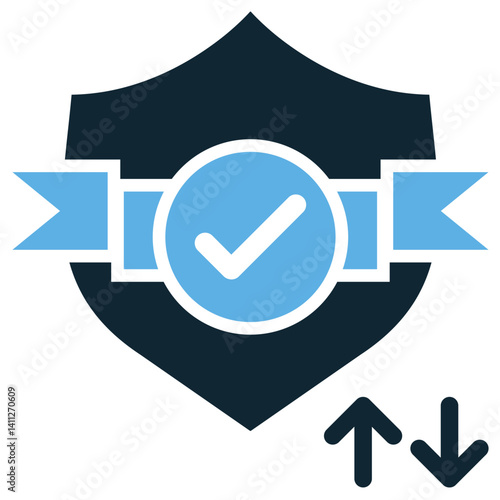Export import clearance icon vector for customs process, trade approval, and shipment check. Ideal for border control design and international shipping verification.