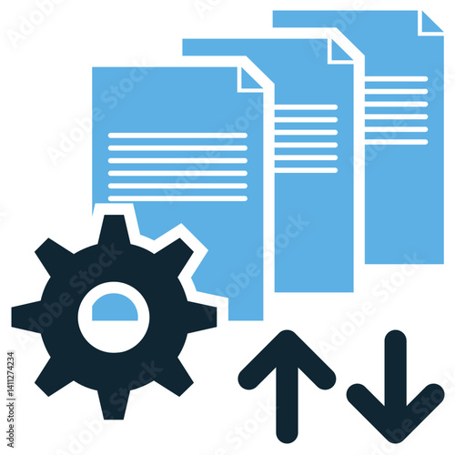 Documentation of export import icon vector for trade forms, shipment papers, and border control. Ideal for customs clearance and international freight process design.