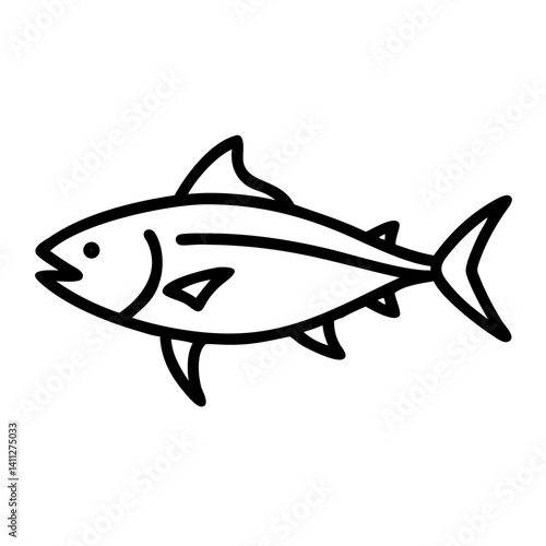 pacific bluefin tuna, midium fatty tuna. fish icon