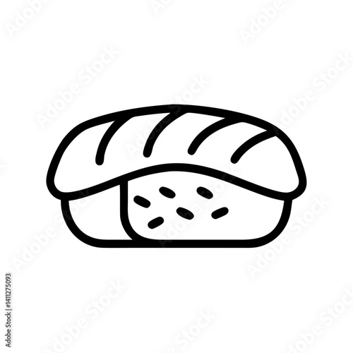 Japanese food icon. Sushi. 