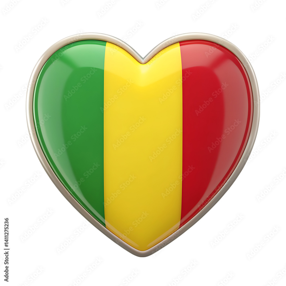 Mali Heart Flag: Love Mali Mali Heart Flag: Love Mali
