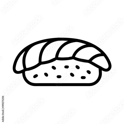 Japanese food icon. Sushi. 