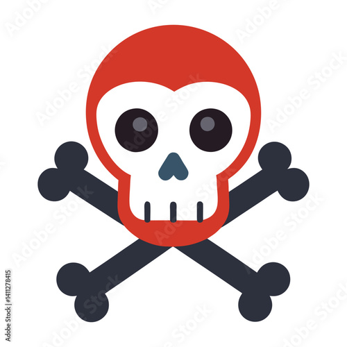 Jolly Roger pirate flag featuring a skull and crossbones is a classic symbol of death and danger