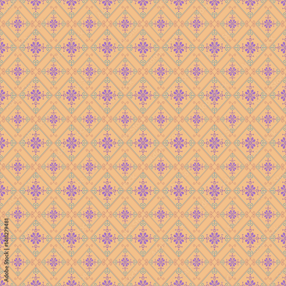 Beautiful retro seamless pattern design and geometric Beautiful retro seamless pattern design and geometric