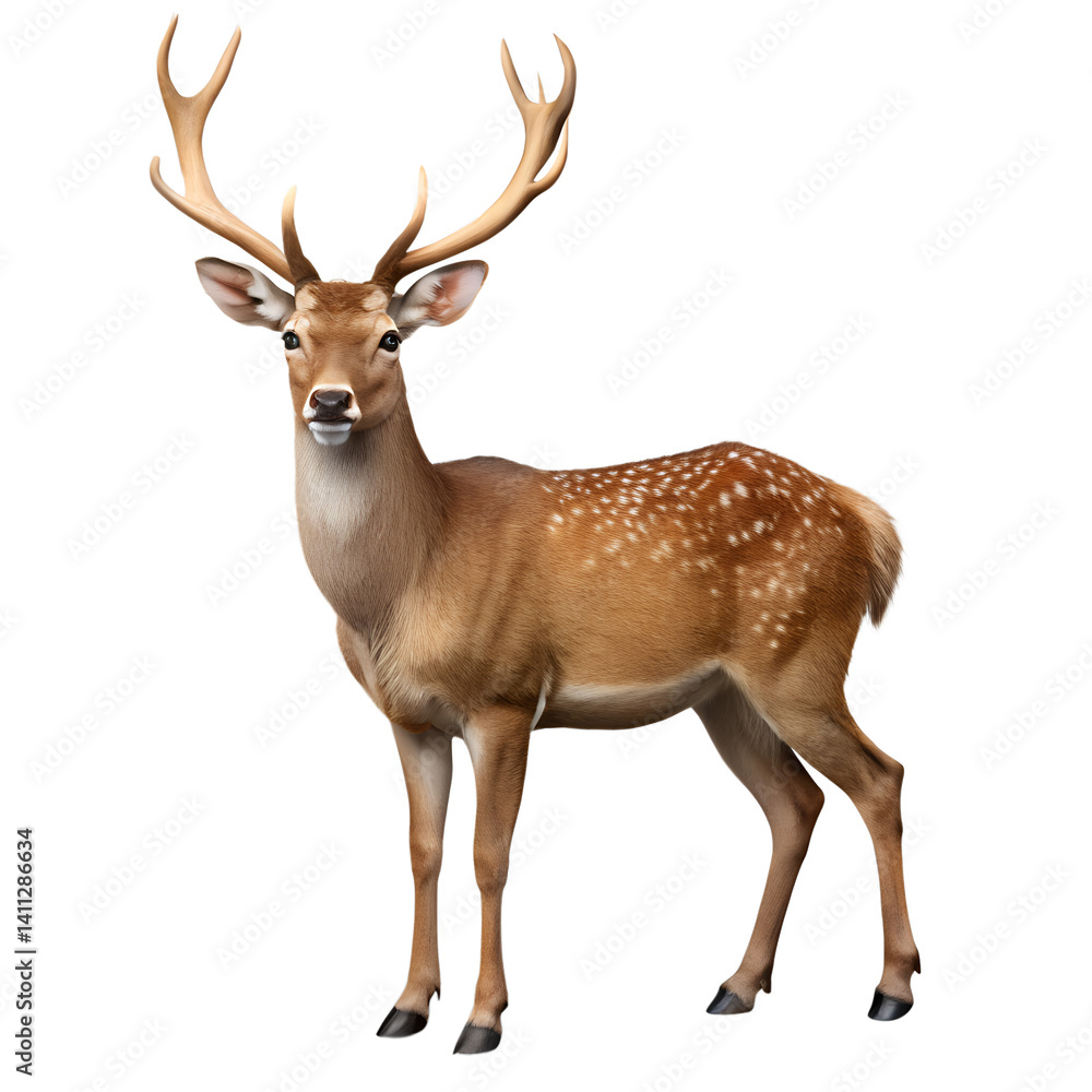 Wild Deer isolated on transparent background Wild Deer isolated on transparent background