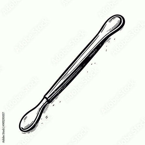 Cuticle Pusher - Vintage Illustration of a Cuticle Pusher  