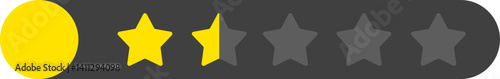 1,5 star rating icon