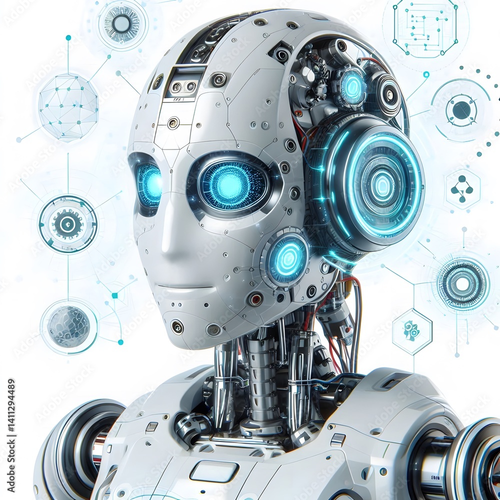 Fototapeta premium technology ai robot