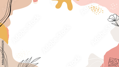 A Soft Pastel Abstract Frame Background Elegant Organic Aesthetic Design