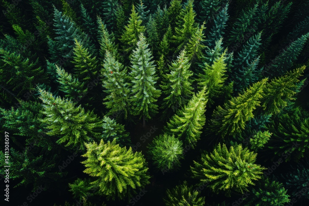 Dense forest canopy aerial view Dense forest canopy aerial view