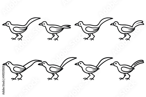 oadrunner 500 line art fast animal outline