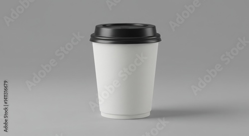 White Coffee Cup Clean Design Mockup 59