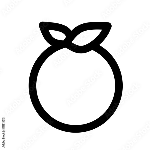 orange fruit line icon