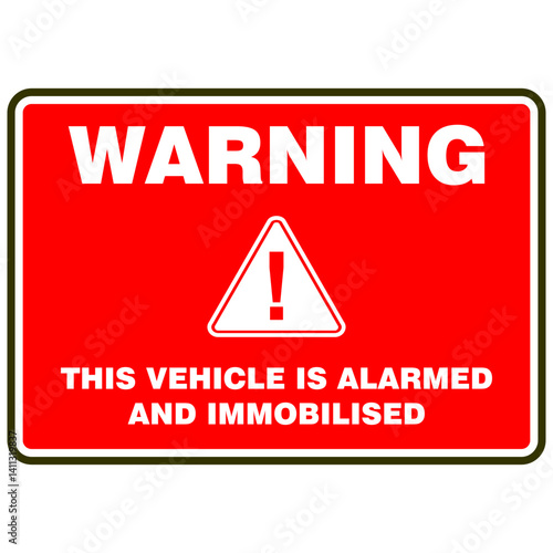 Warning, This vehicle is fitted with a GPS tracking device monitored by the police, sticker vector